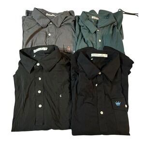 Lot of 4 Criquet Polo Shirts Mens XL Short Sleeve Golf Pima Cotton Stretch